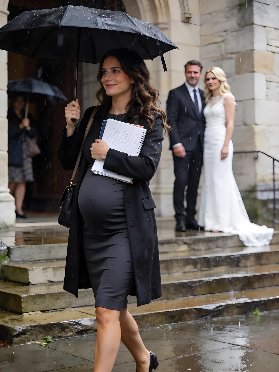 Llegó para firmar el divorcio con ocho meses de embarazo… y terminó viendo cómo su esposo se casaba con su amante ese mismo día