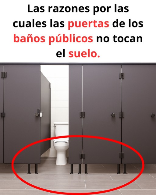 🚻 ¿Por qué las puertas de los baños públicos no llegan al suelo?
