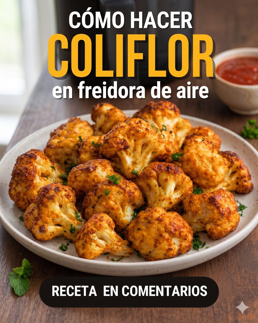Coliflor Crujiente y Sabrosa en Freidor de Aire Fácil y Rápida