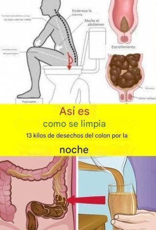 Aprenda a limpiar 15 kilogramos de desechos de su colon en una noche