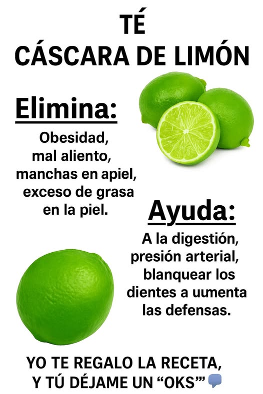 Hierve la cascara de dos limones y toma una taza del líquido en ayunas y pasara esto a tu cuerpo