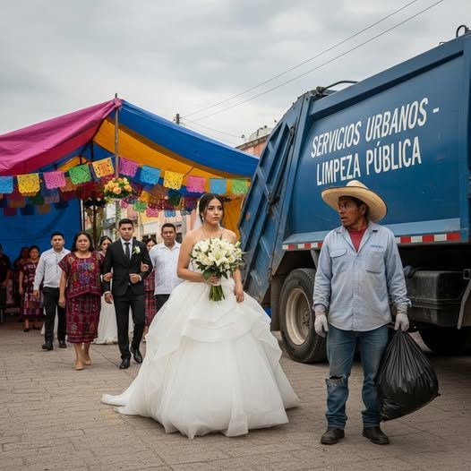 Toda la familia del novio se fue en medio de la boda al descubrir quee los padres de la novia “trabajaban recogiendo basura”. Justo en ese momento, llegó un camión de basura, del cual bajó el padre de la novia… y todos quedaron en silencio al ver lo que él traía en las manos.