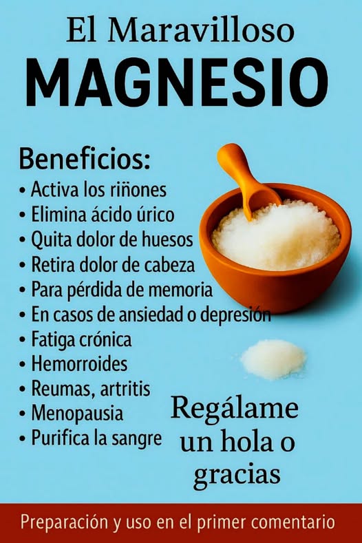 Beneficios cloruro de magnesio para la salud