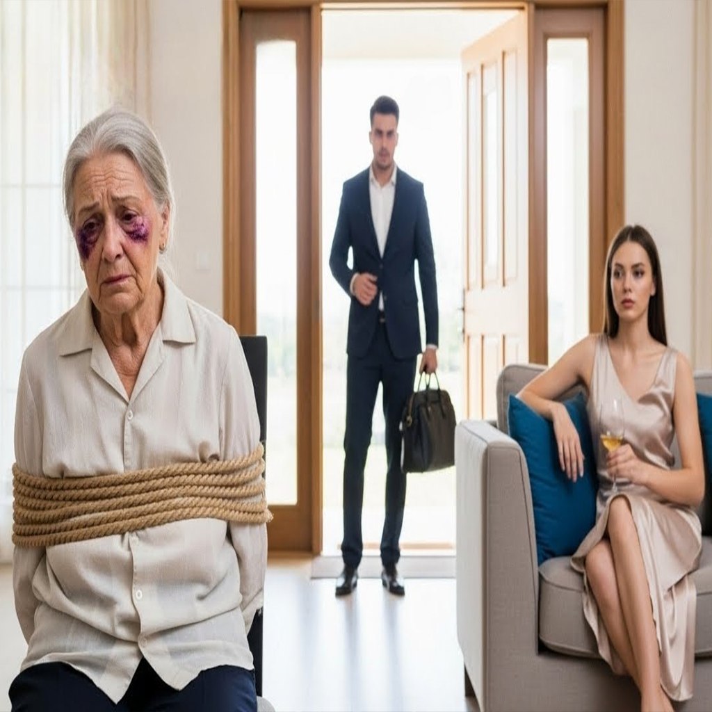 El millonario llegó a casa antes de lo previsto… y vio lo que su esposa le hizo a su madre…