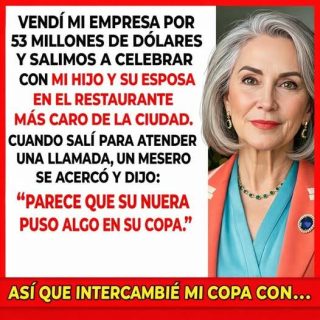 Mi nuera echó algo en mi vaso, así que cambié mi bebida con la de su padre. Veinte minutos después…