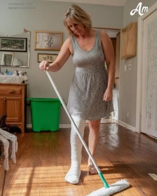 Mi padrastro obligó a mi mamá a limpiar y palear nieve con una pierna rota – Así que le di una dura lección