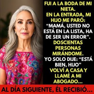«Mi Hijo Me Barrió en la Boda de Mi Nieta: “No Está en la Lista, Mamá”… Volví a Casa y Todo Cambió «