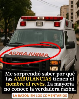 Esta es la verdadera razón por la que las ambulancias llevan el nombre al revés.
