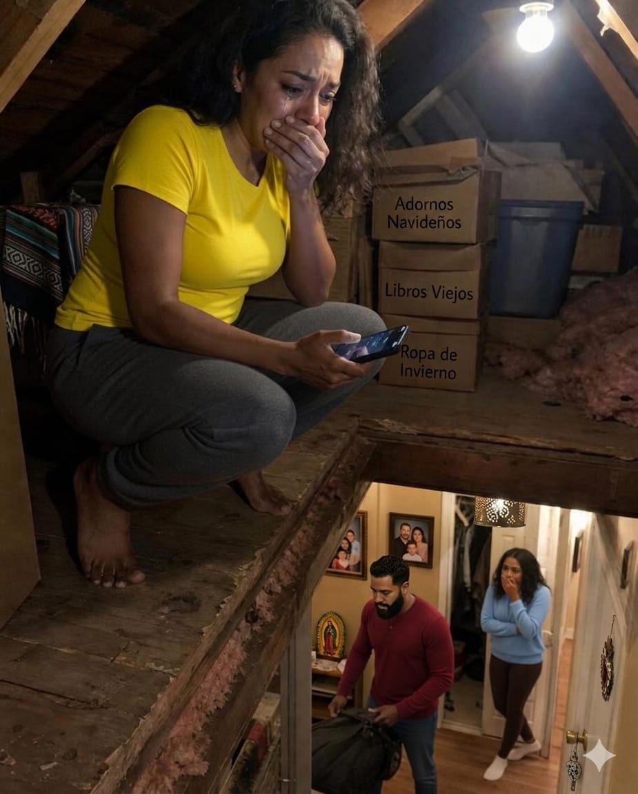 Mi hermana me llamó a medianoche y me susurró: “Apaga cada luz. Ve al ático. No se lo digas a tu marido”. Pensé que estaba perdiendo la cabeza, hasta que miré a través de las tablas del piso…