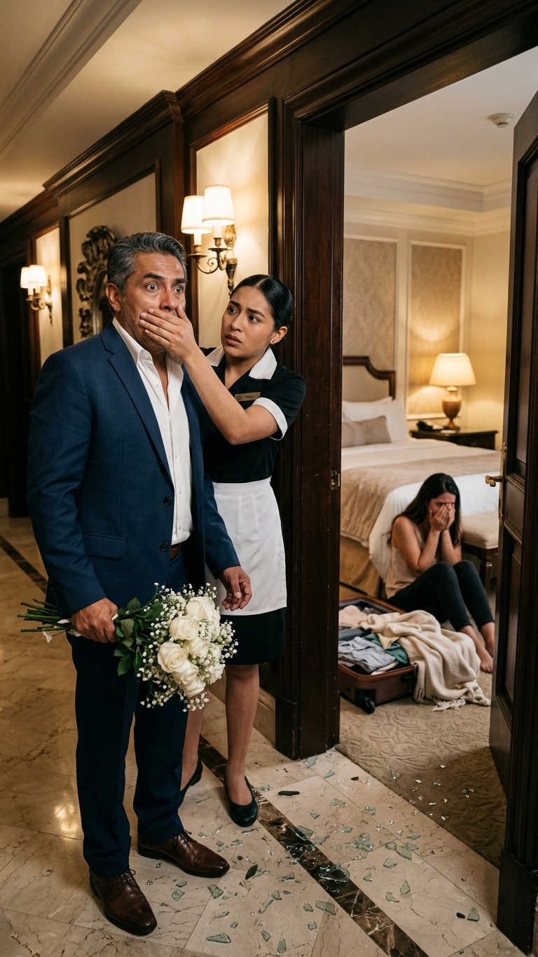 “Si su esposa lo escucha, la niña no sale viva…” El millonario volvió en secreto y lo que la empleada le rogó ver en el cuarto de su hija paralizó a todo México.