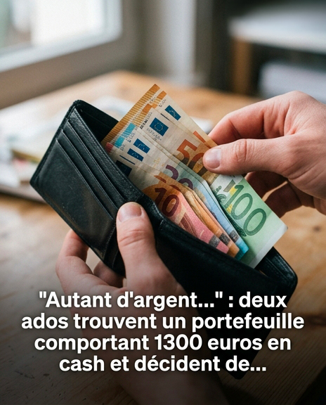 « Une telle somme… » : deux adolescents découvrent un portefeuille contenant 1 300 euros en espèces et font un choix qui interpelle…
