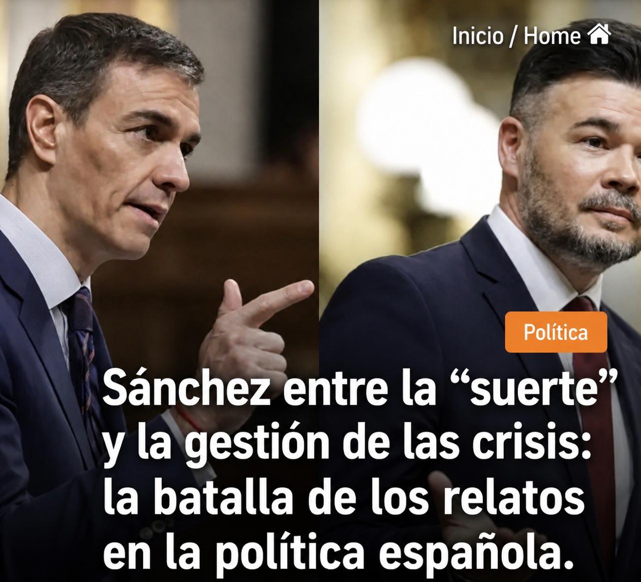 Sánchez responde a Rufián y convierte la ironía en discurso de liderazgo