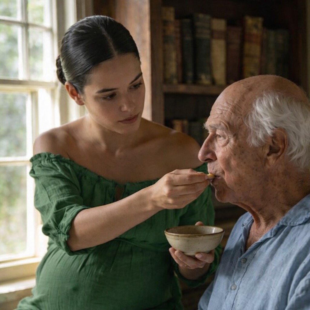 Me casé con mi vecino de 80 años para proteger su casa… pero todo cambió cuando mi embarazo salió a la luz.