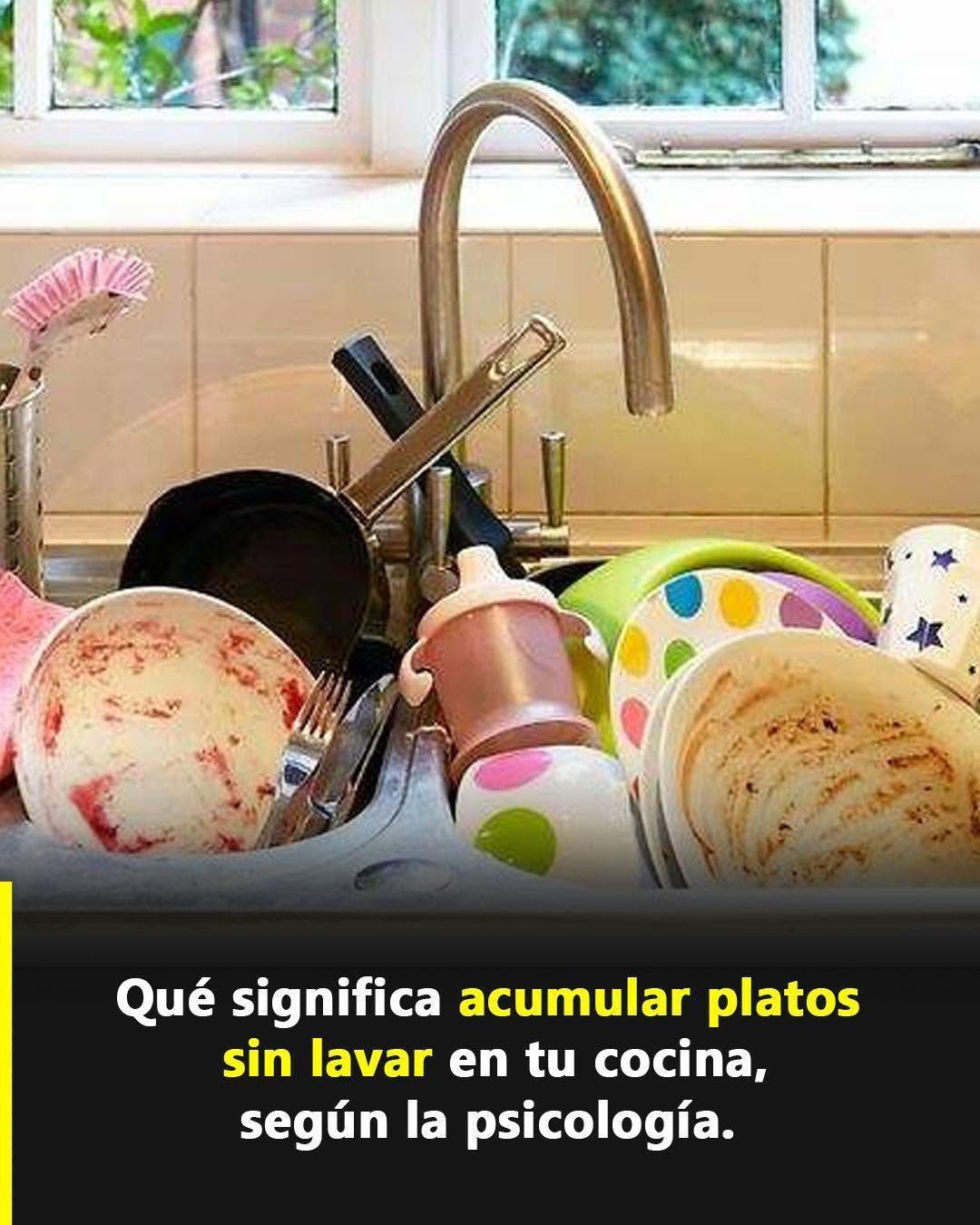 ¿Qué revela acumular platos sucios en tu cocina? La psicología tiene una explicación