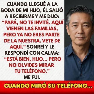 Mi hijo me corrió de su boda “ya no eres de los nuestros” yo solo le dije “mira tu celular”