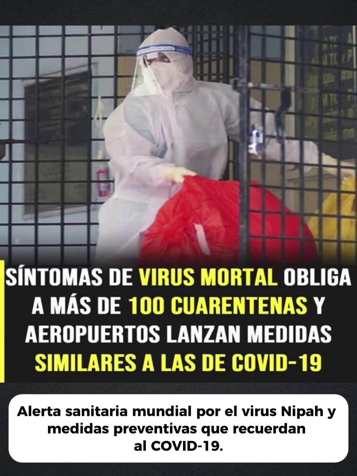 Alerta sanitaria mundial por el virus Nipah y medidas preventivas que recuerdan al COVID-19