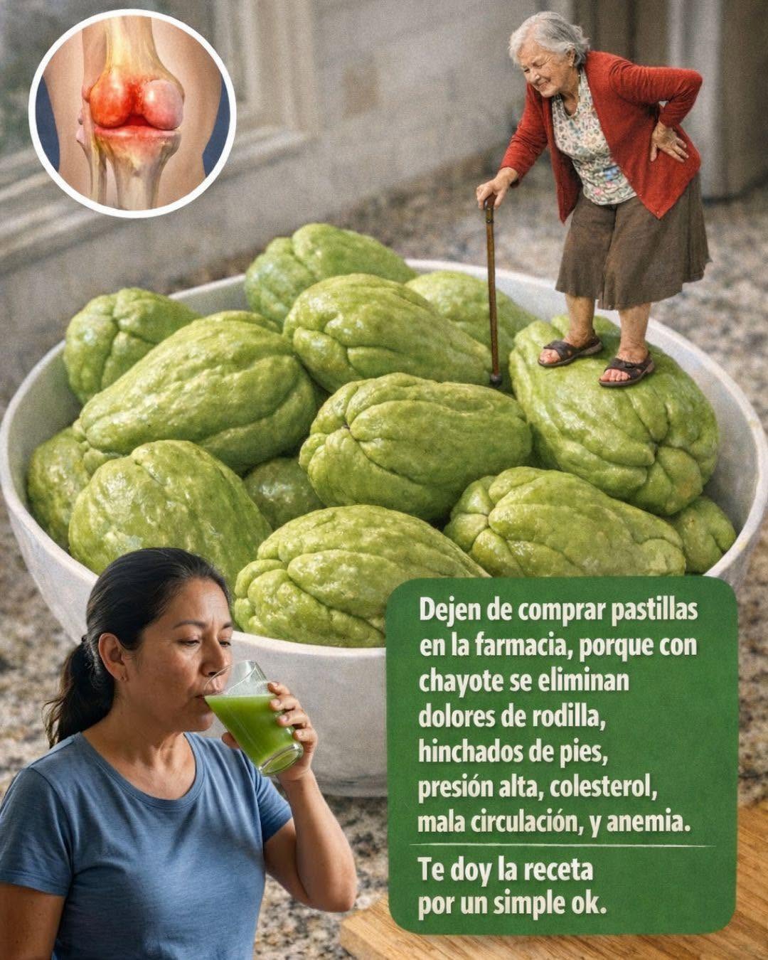 Jugo y té de chayote: la solución natural contra la inflamación y el dolor