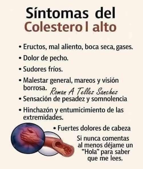 Síntomas de colesterol alto que no debes ignorar