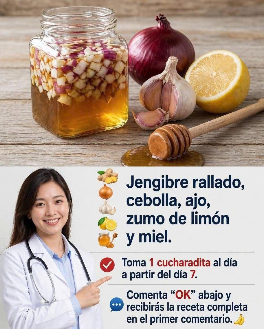 Jengibre rallado, cebolla, ajo, jugo de limón y miel: una combinación natural que muchos están incorporando a su rutina diaria