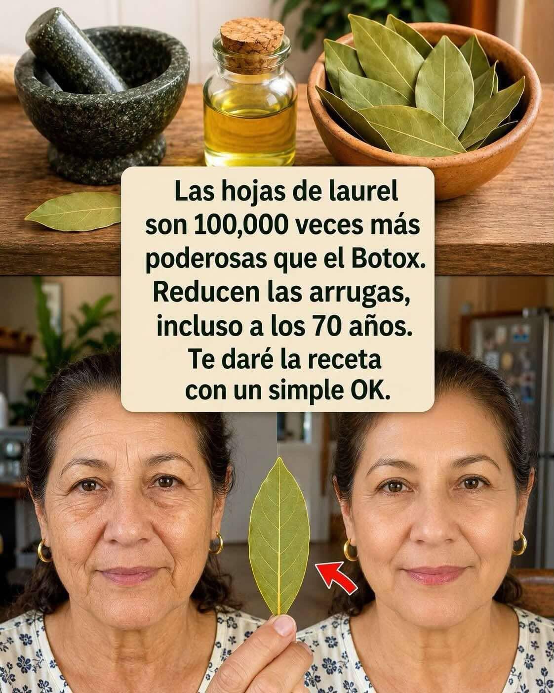 Las hojas de laurel son 100.000 veces más potentes que el bótox: el remedio natural que está sorprendiendo a muchos 😲🌿
