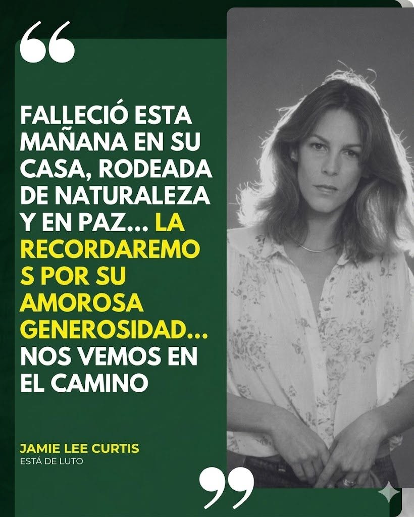 Jamie Lee Curtis de luto preocupa por desgarrador mensaje a su hermana fallecida: “Nos vemos en el camino”