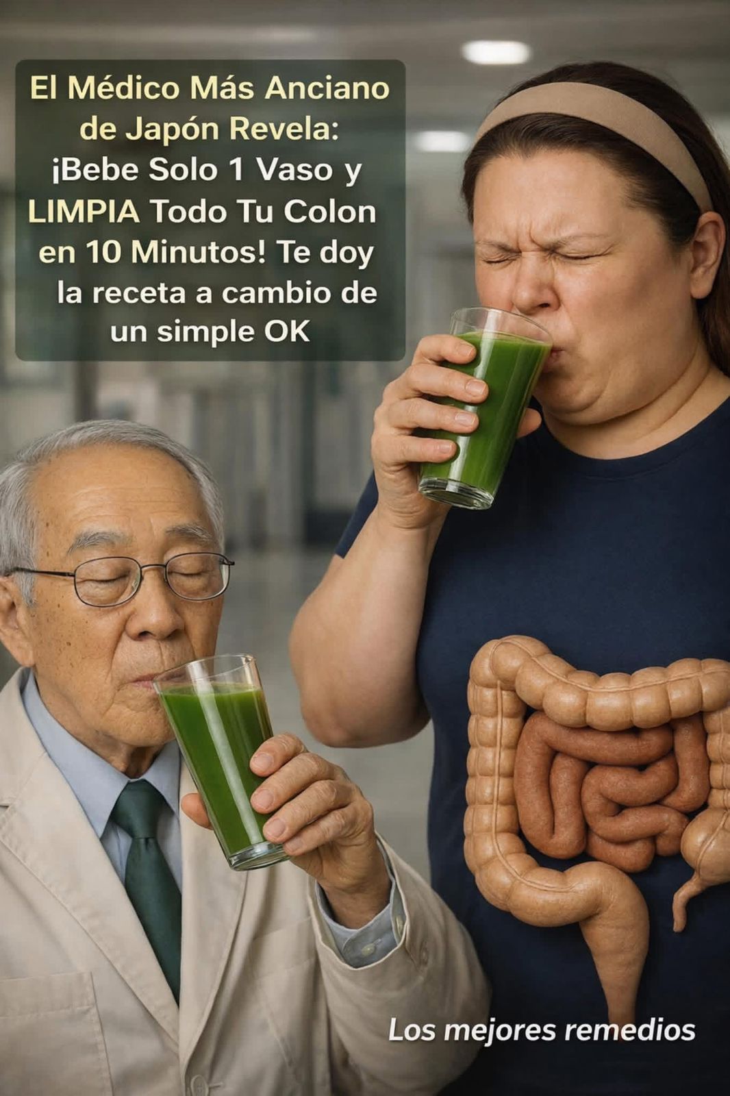 Jugo japonés para desintoxicar el colon y bajar el abdomen inflamado