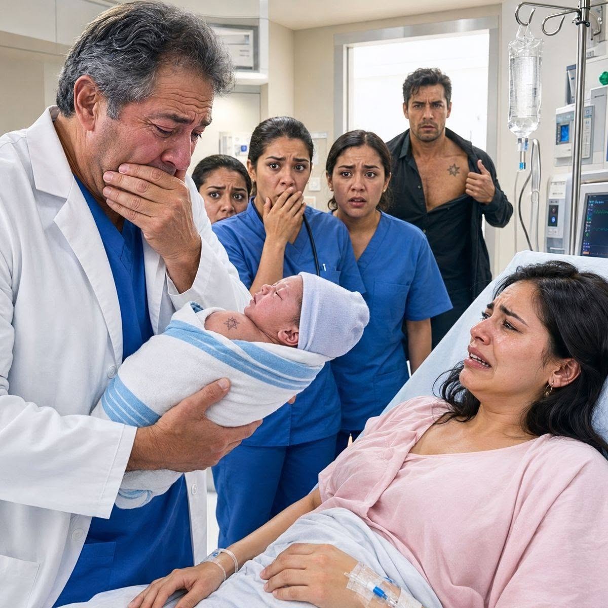 Entré sola al hospital para dar a luz, creyendo que mi esposo me había abandonado…
