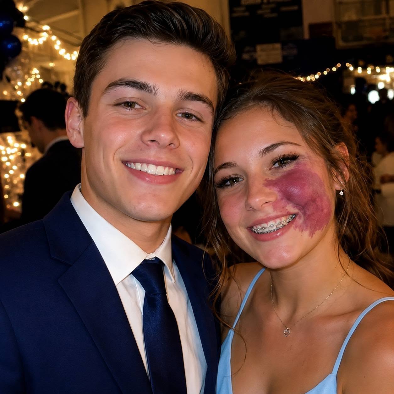 Solo un chico quiso invitarme al baile de graduación… pero lo que ocurrió cuando llegó la policía dejó a todos en silencio.
