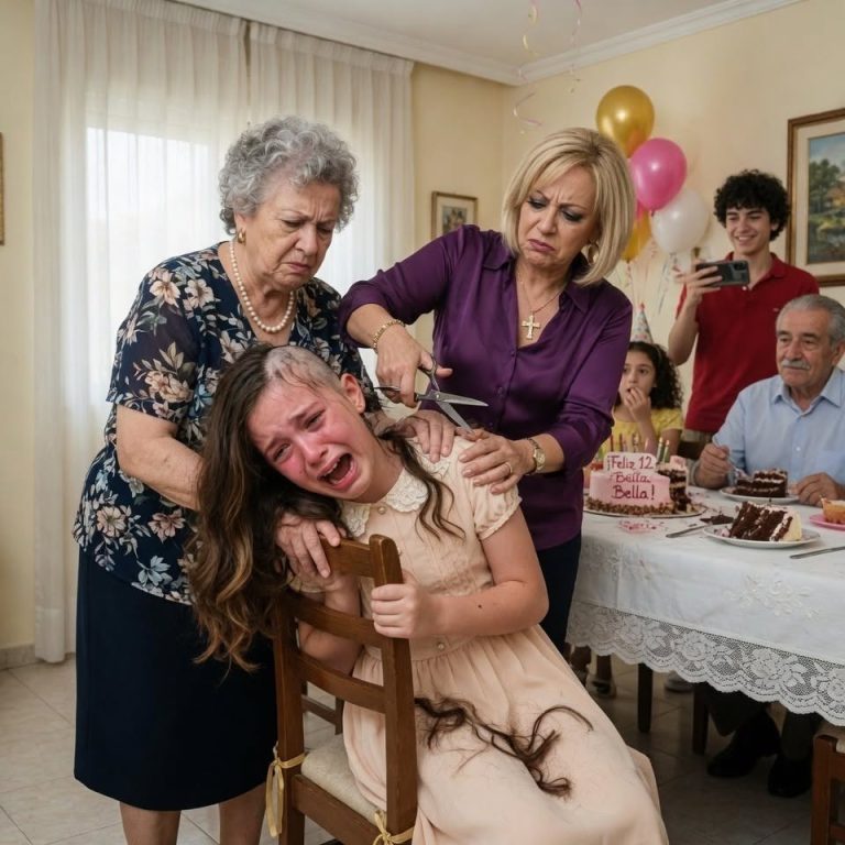 Mi familia sostenía a mi hija de 11 años y se cortaba el pelo en una fiesta porque “eclipsó a la cumpleañera de cumpleaños”… Al día siguiente todos lloraban frente a la policía