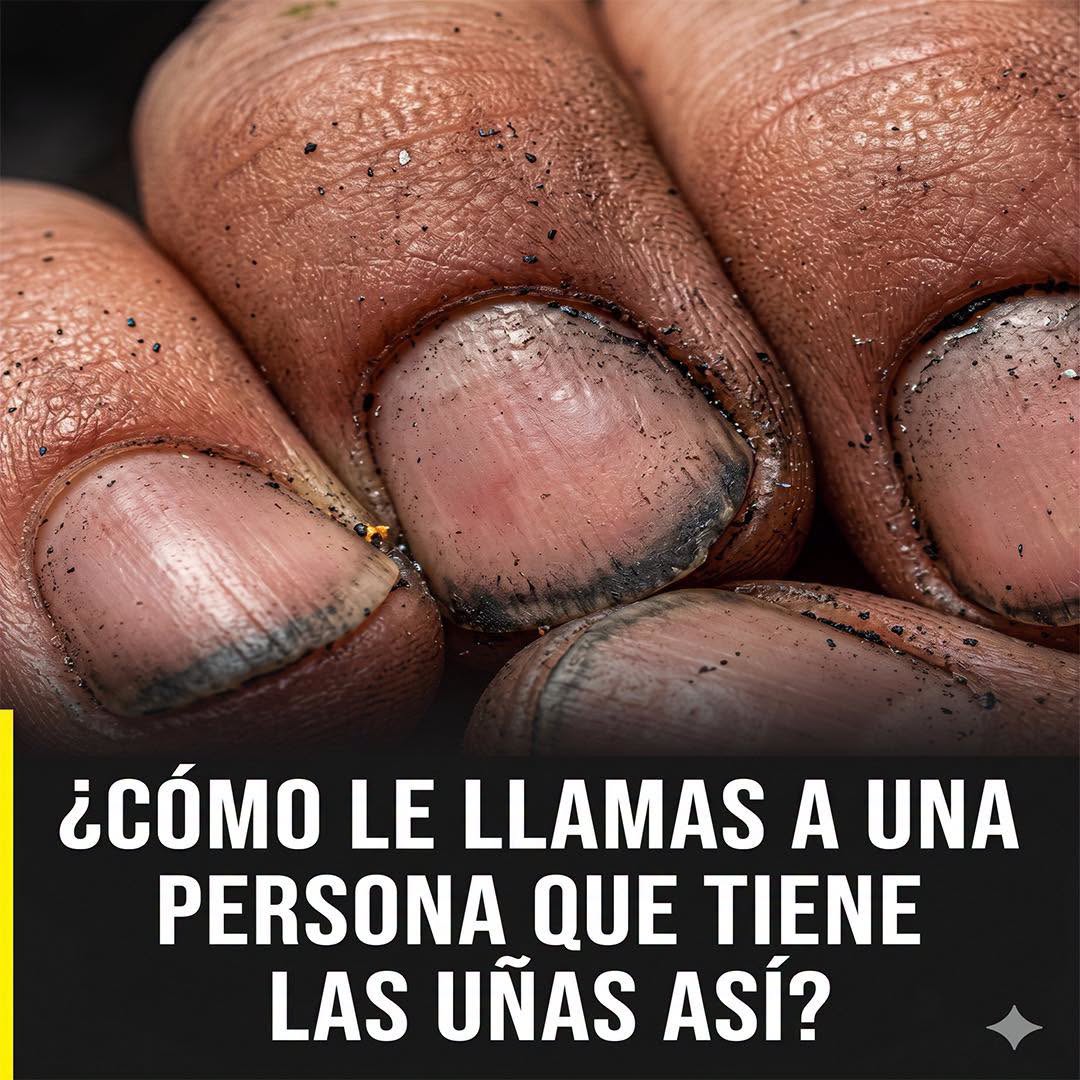Personas trabajadoras que ensucian sus uñas