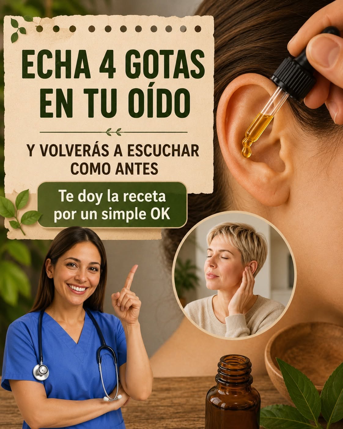 ¡Dile adiós a la pérdida de audición! Descubre cómo estas 4 gotas pueden aumentar tu capacidad auditiva en un 90%