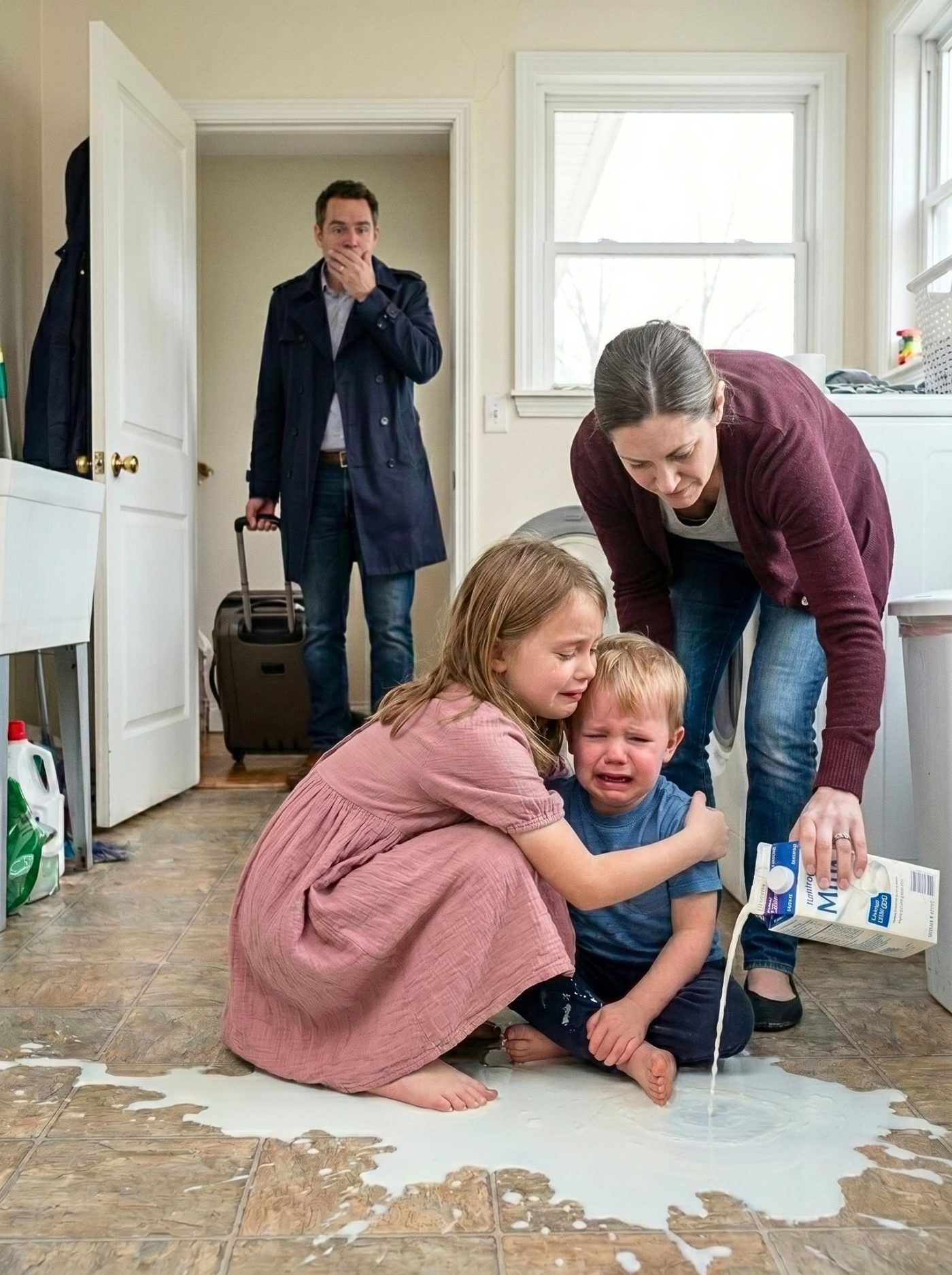 Por favor, danos algo de comer”, suplicó mi hija. Segundos después, vi a mi esposa sonreír y verter una botella entera de leche en el suelo mientras mis hijos miraban en silencio. Ya estaba horrorizado por lo que encontré detrás de esa puerta cerrada, hasta que una carta de mi difunta esposa me llevó a una evidencia oculta que generó preguntas inquietantes sobre sus últimos días …