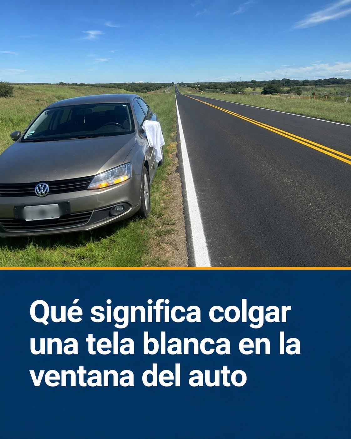 Tela blanca colgando de la ventanilla de un auto: qué significa esta señal informal en la ruta