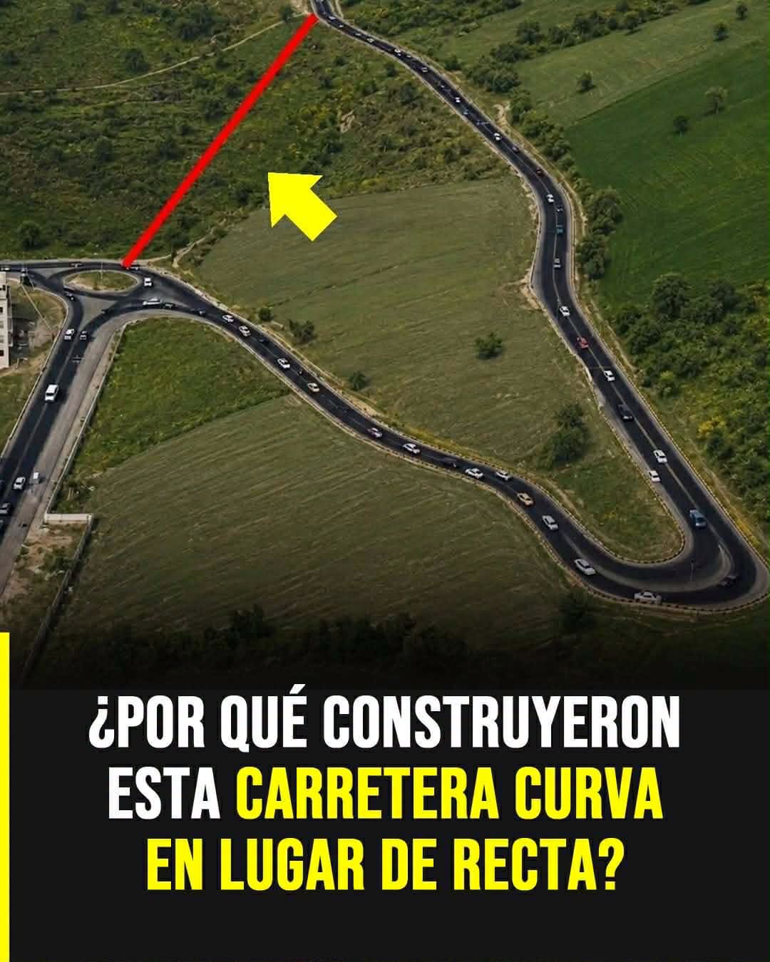 La verdadera razón por la que casi no existen las carreteras completamente rectas