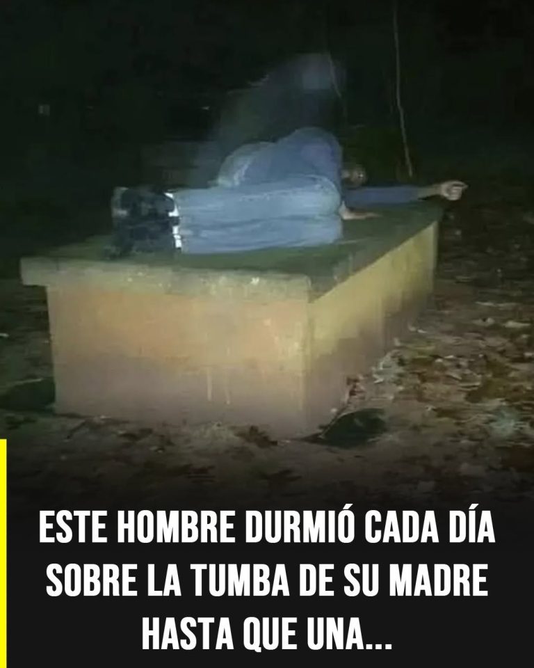 El conmovedor gesto de un hijo que eligió dormir junto a la tumba de su madre