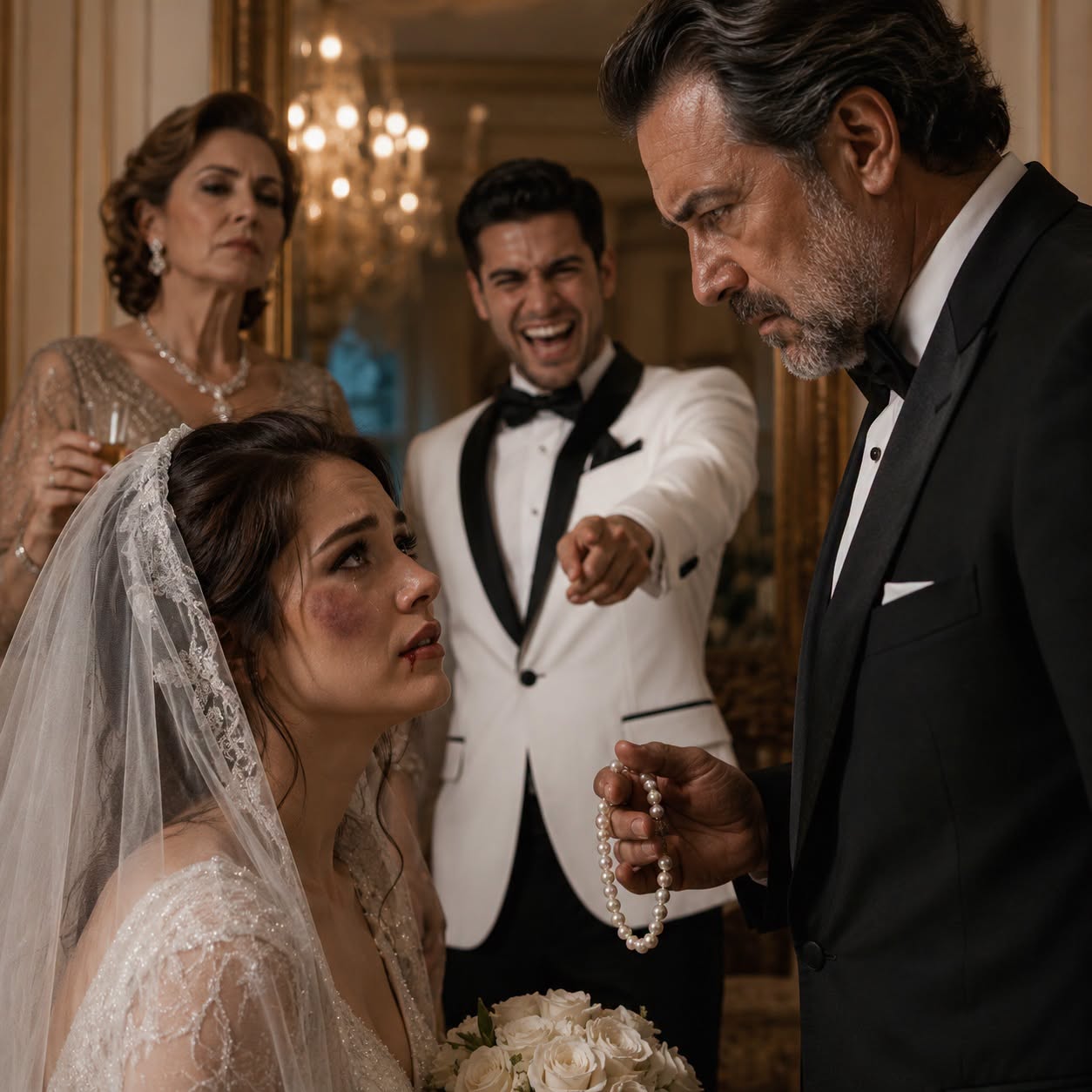 EL DÍA DE MI BODA, MI PADRE VIO LOS MORETONES EN MI ROSTRO. «HIJA MÍA… ¿QUIÉN TE HIZO ESTO?», PREGUNTÓ CON LA VOZ TEMBLOROSA. MI PROMETIDO SOLO SE RIO. «EN NUESTRA FAMILIA ASÍ SE APRENDE A OBEDECER». EL SILENCIO LO INVADIÓ TODO. ENTONCES MI PADRE SE GIRÓ Y DIJO CON FRIALDAD: «ESTA BODA HA TERMINADO. Y TAMBIÉN EL IMPERIO DE TU FAMILIA».
