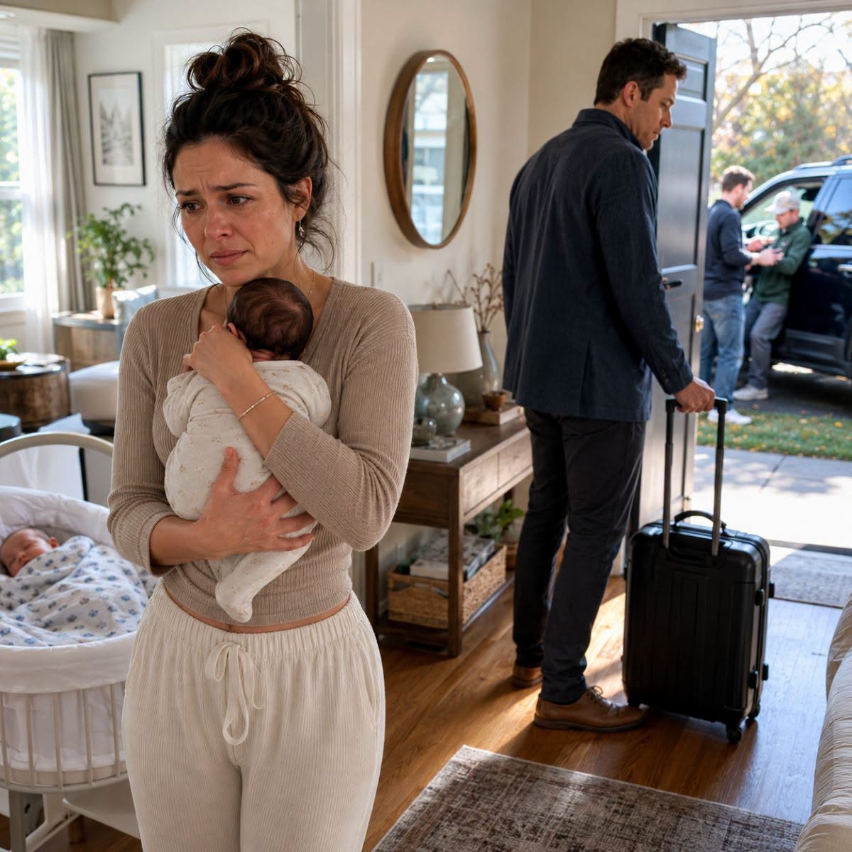 Mi esposo me abandonó con nuestros gemelos de 1 mes y se fue de viaje porque “el llanto lo volvía loco”. Durante 30 días no llamó, no mandó dinero y no preguntó por sus hijos. Pero cuando por fin volvió a casa, encontró la casa vacía, los bebés desaparecidos y unos papeles sobre la mesa que le cambiaron la vida.