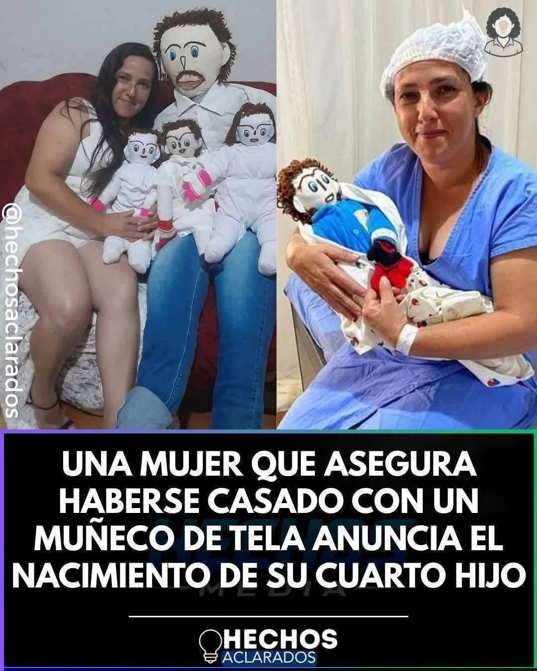 Mujer sorprende al mundo al asegurar que formó una familia con un muñeco de tela y anuncia un nuevo “integrante” en su particular historia