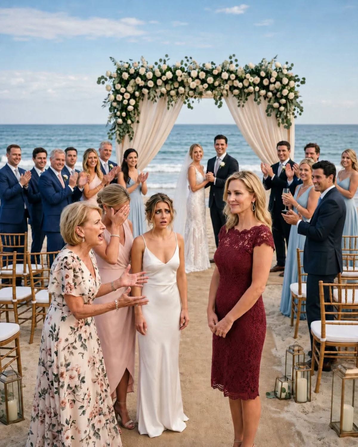 Mi madre me llamó 2 semanas antes de la boda de mi hija y ordenó: “Cambia la fecha. La tercera boda de tu sobrina va primero.” Miré los 1,700,000 pesos ya pagados en contratos, flores y reservaciones frente al mar. “Como tú digas”, respondí tranquila. Entonces organicé la boda perfecta en secreto. Y cuando mi familia llegó a la playa lista para mandar como siempre, descubrió demasiado tarde que la boda ya había terminado… y que ellos habían sido los únicos excluidos.