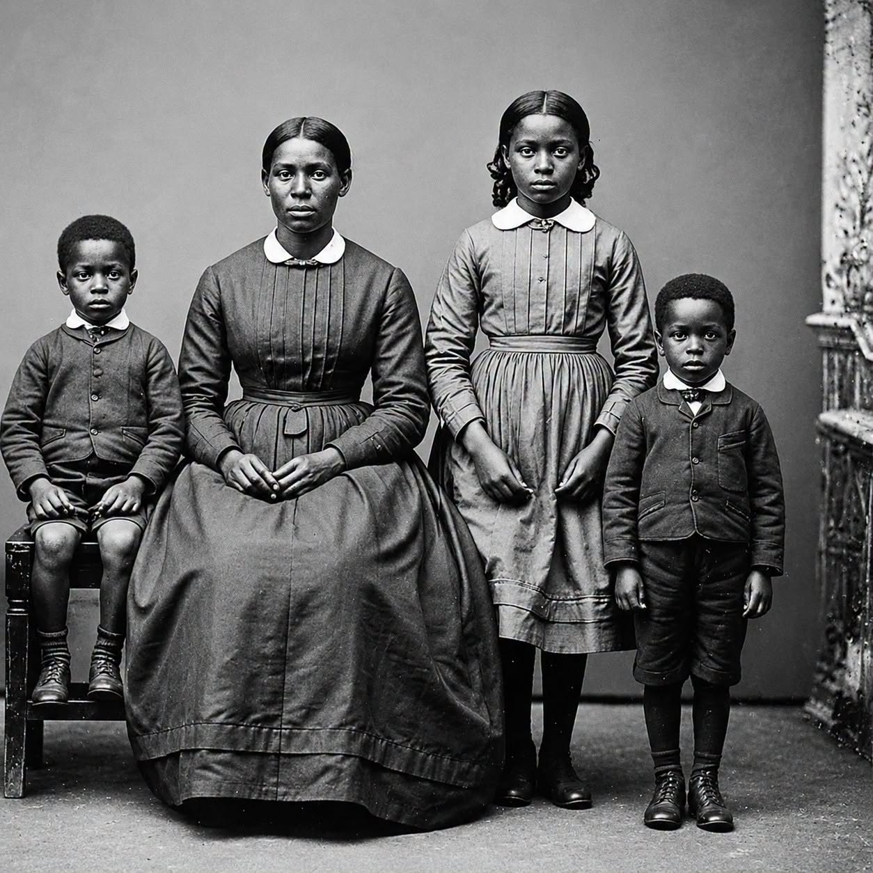 Solo era una foto familiar de 1872, pero mira más de cerca la mano de la hermana.
