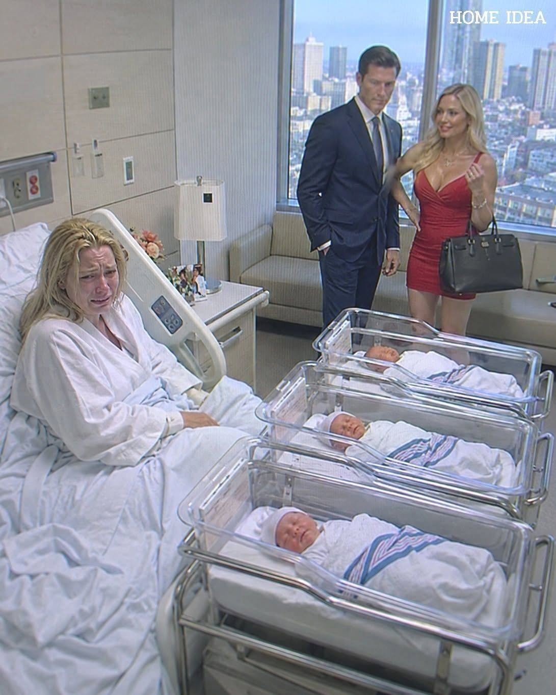 Después de dar a luz a nuestros trillizos, mi esposo entró en mi habitación del hospital con su amante, que llevaba con orgullo una bolsa de Birkin.