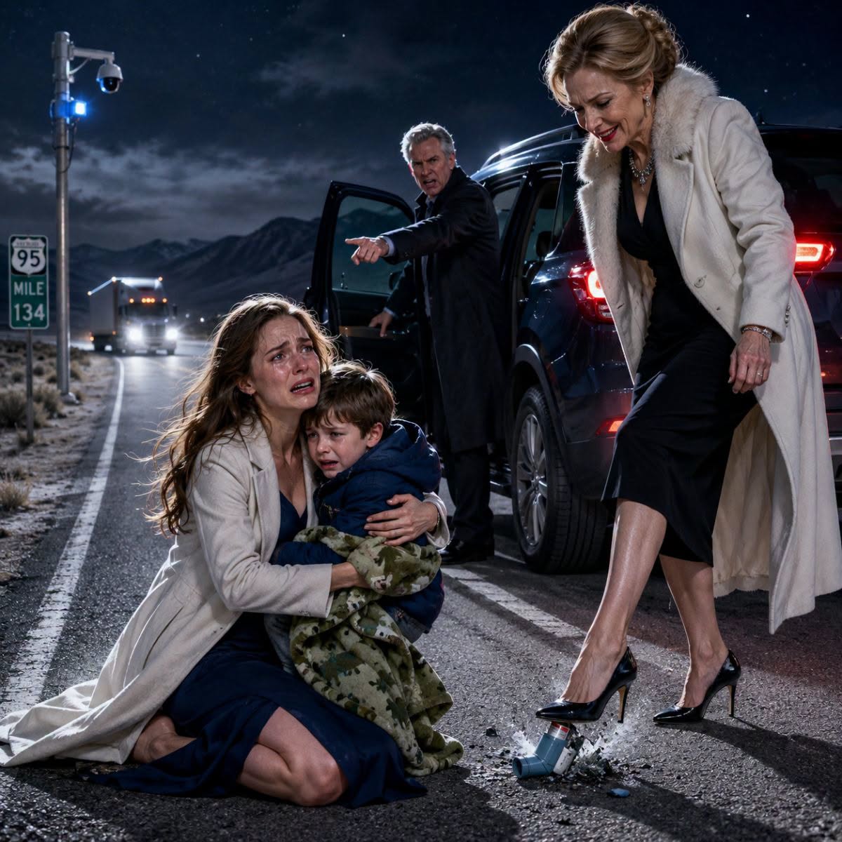 Mis padres abandonaron a mi hijo de 6 años y a mí en una carretera helada a las 2 de la madrugada. Mi madre sonrió al irse. Mi padre ni miró atrás. Creyeron que nos habían destruido, pero una cámara en la carretera cambió todo.