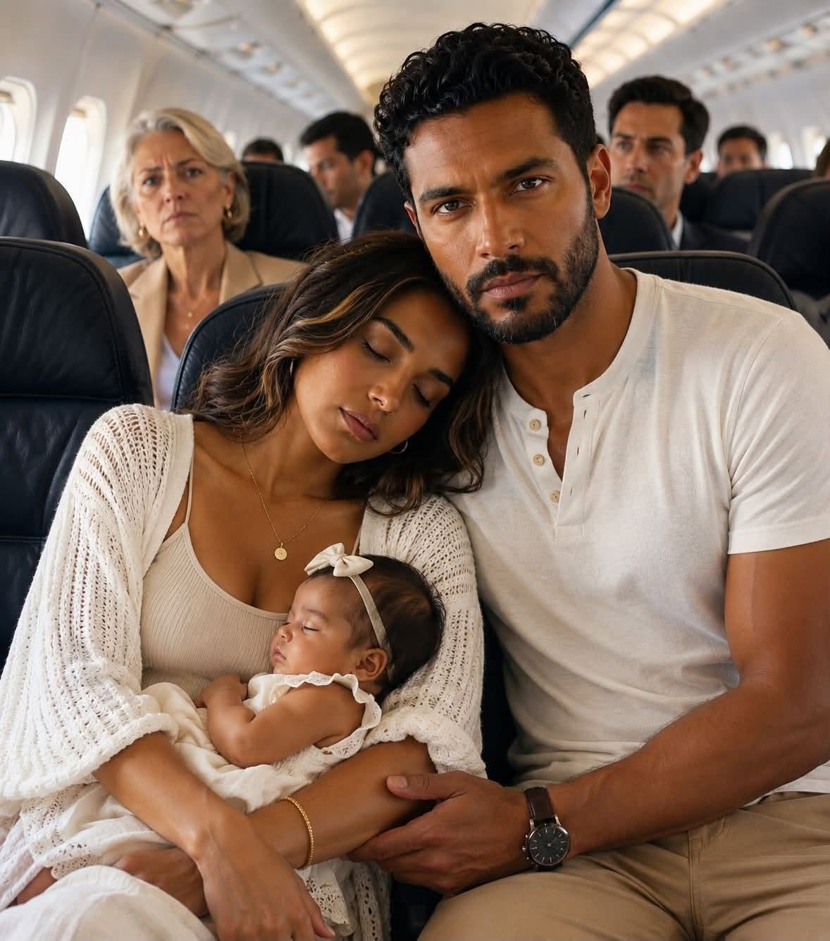 El extraño me pidió que fingiera estar dormido sobre su hombro durante el vuelo… pero cuando aterrizamos descubrí que era el hombre de negocios más poderoso de México y que mi ex marido ya me estaba buscando.kara