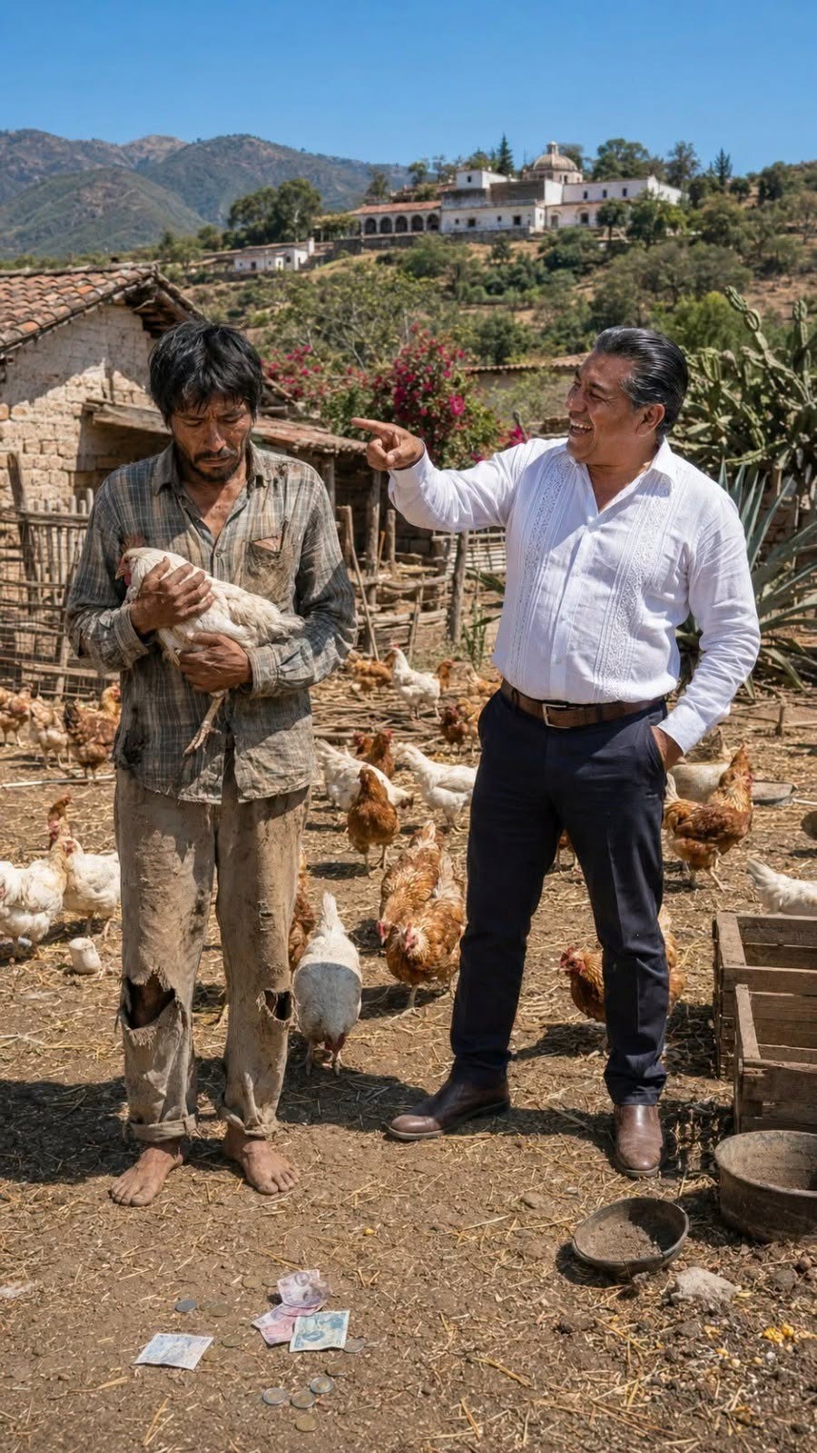 Le pagaron con 200 gallinas viejas para humillarlo,tan pero una puso el huevo que hizo temblar al patrón más poderoso del rancho