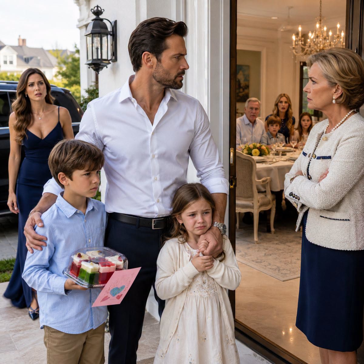 Mi mamá dejó a mis hijos en la puerta y susurró: «Aquí no hay espacio para ellos». Adentro, la mesa estaba llena. Platos, comida, familia… pero ni una silla para mis niños. Yo no grité. Solo miré a mi madre y dije: «Entonces tampoco habrá más dinero para la hipoteca que llevo 11 años pagando». Ese día no perdieron a un hijo. Perdieron al banco que usaban desde hacía años.