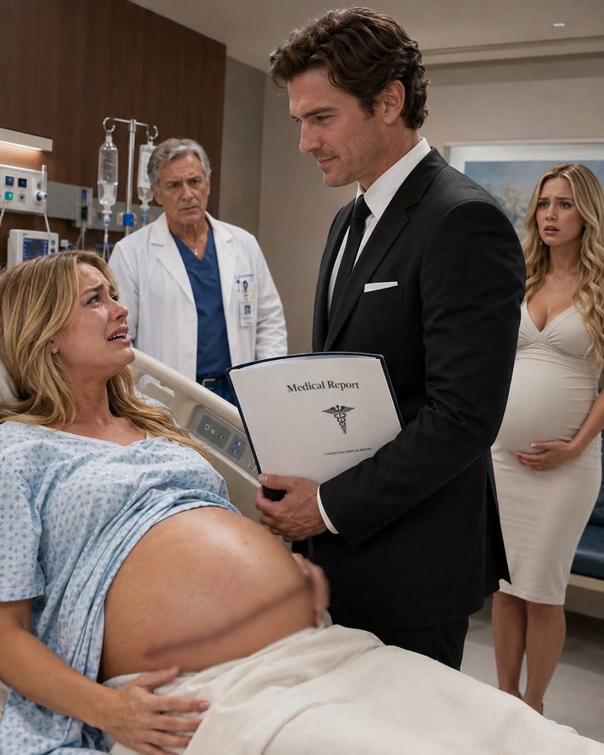 Mi esposo ordenó a los doctores que me quitaran la matriz mientras yo seguía sedada en el hospital, y horas después su amante apareció acariciándose el vientre embarazado. “Ese bebé será mi heredero”, dijo él. No lloré. Guardé mi expediente médico, llamé a mi abogada y no imaginaba que una grabación oculta revelaría algo mucho peor.