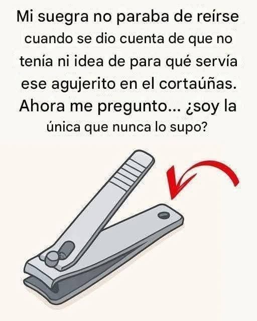 El secreto desconocido del agujero en el cortauñas.