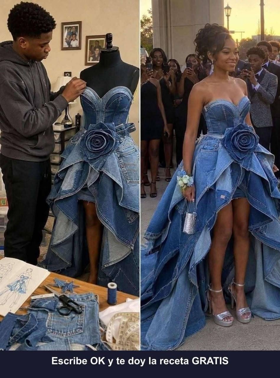 Mi madrastra se negó a pagar mi vestido de graduación, así que mi hermano me hizo uno con los viejos vaqueros de nuestra difunta madre, pero cuando entré en el salón de baile, su plan para humillarme dio un giro que no se esperaba en absoluto.
