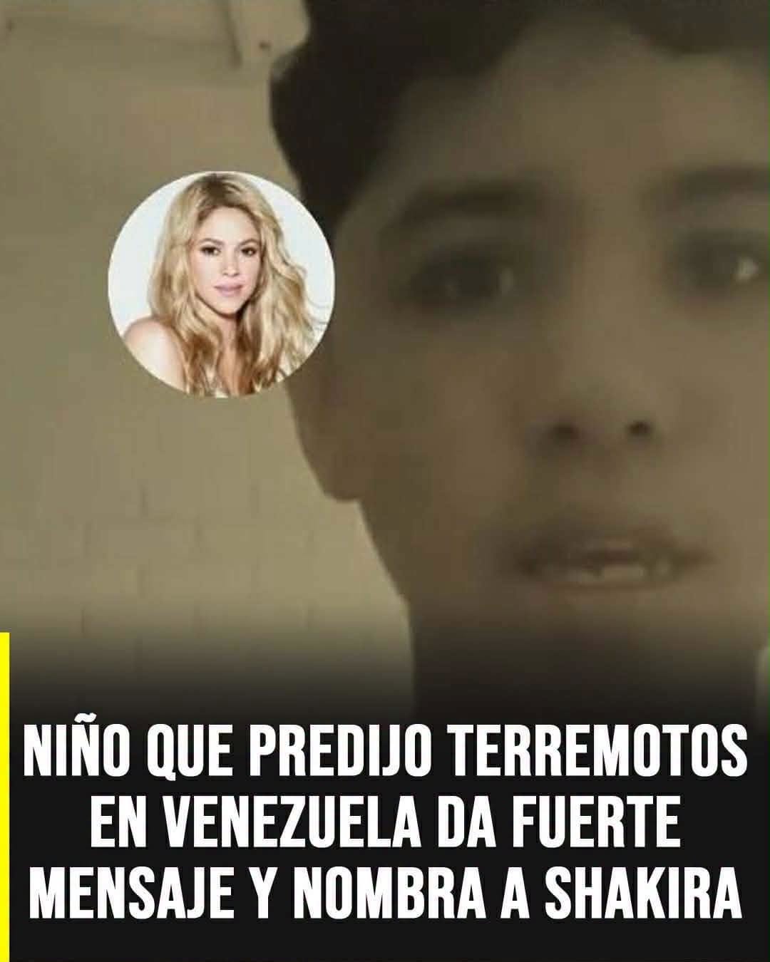 Niño viral que predijo los terremotos en Venezuela vuelve a generar debate tras mencionar a Shakira en un nuevo mensaje