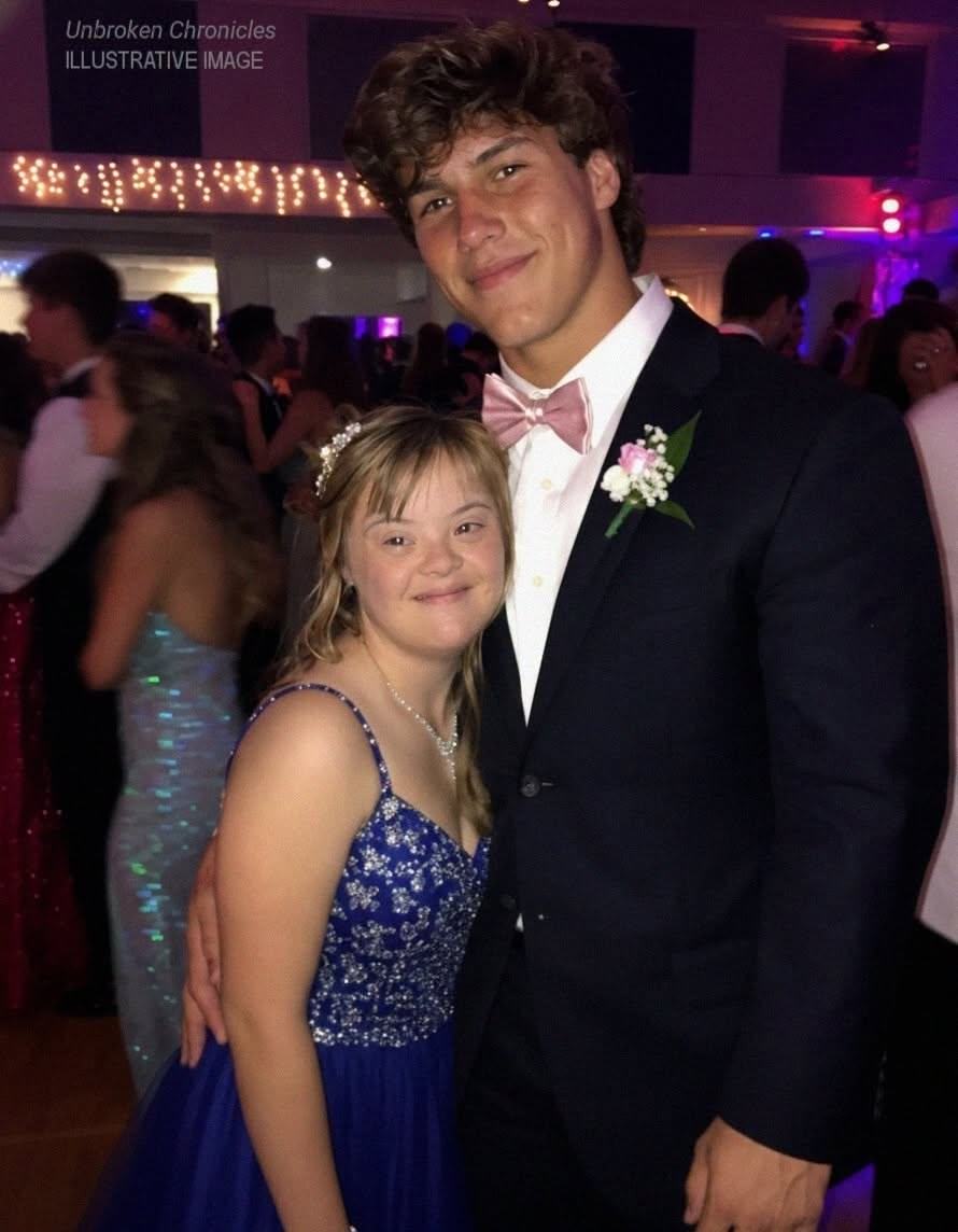 El mariscal de campo estrella invitó a mi hija con síndrome de Down al baile de graduación, pero cuando descubrí lo que había escondido en su esmoquin, me susurró: “Quédate callado por ella”.